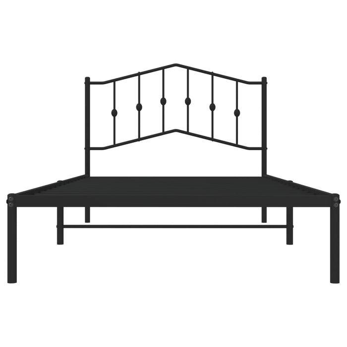 Cadru de pat din metal cu tăblie, negru, 107x203 cm - WALTI WALTI