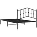 Cadru de pat din metal cu tăblie, negru, 107x203 cm - WALTI WALTI