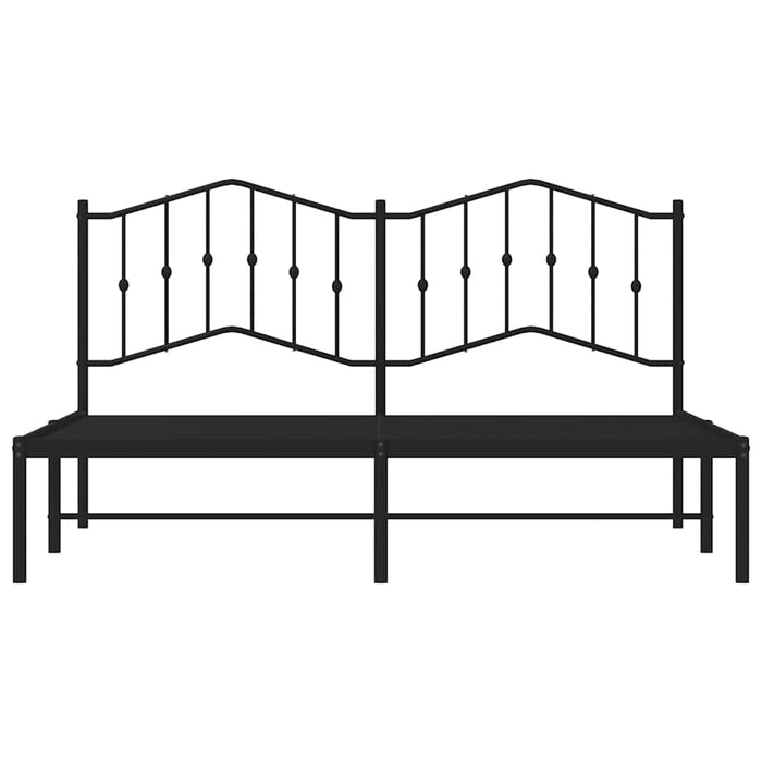 Cadru de pat metalic cu tăblie, negru, 183x213 cm - WALTI WALTI