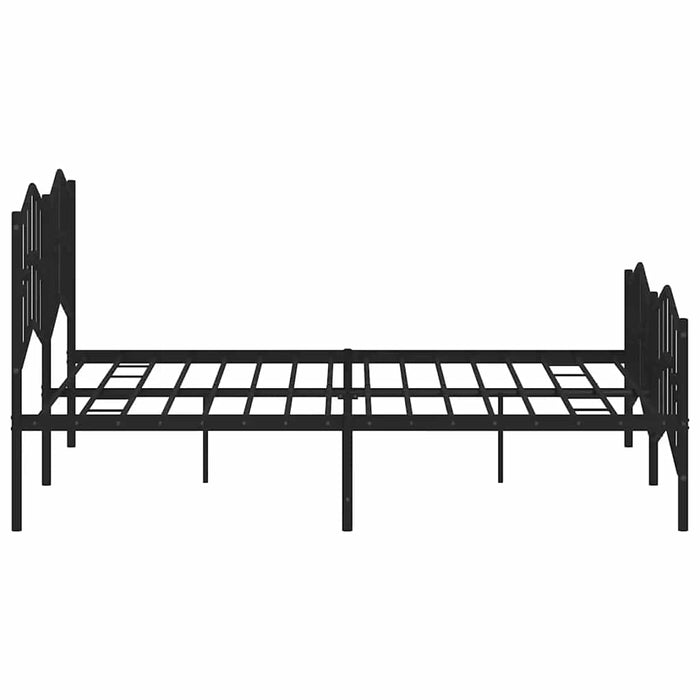 Cadru pat metalic cu tăblii de cap/picioare-, negru, 183x213 cm - WALTI WALTI