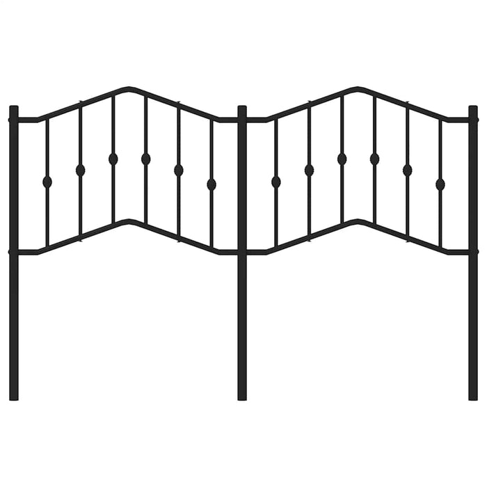 Tăblie de pat de schimb metalică, negru, 135 cm WALTI