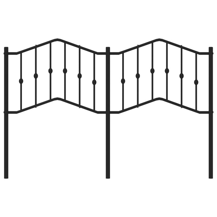 Tăblie de pat de schimb metalică, negru, 140 cm WALTI