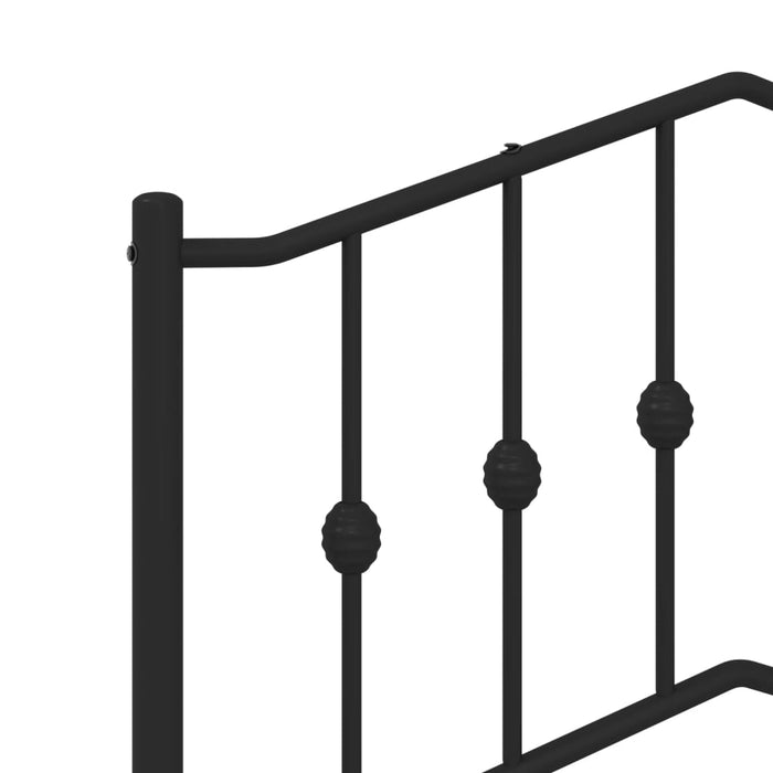 Tăblie de pat de schimb metalică, negru, 140 cm WALTI