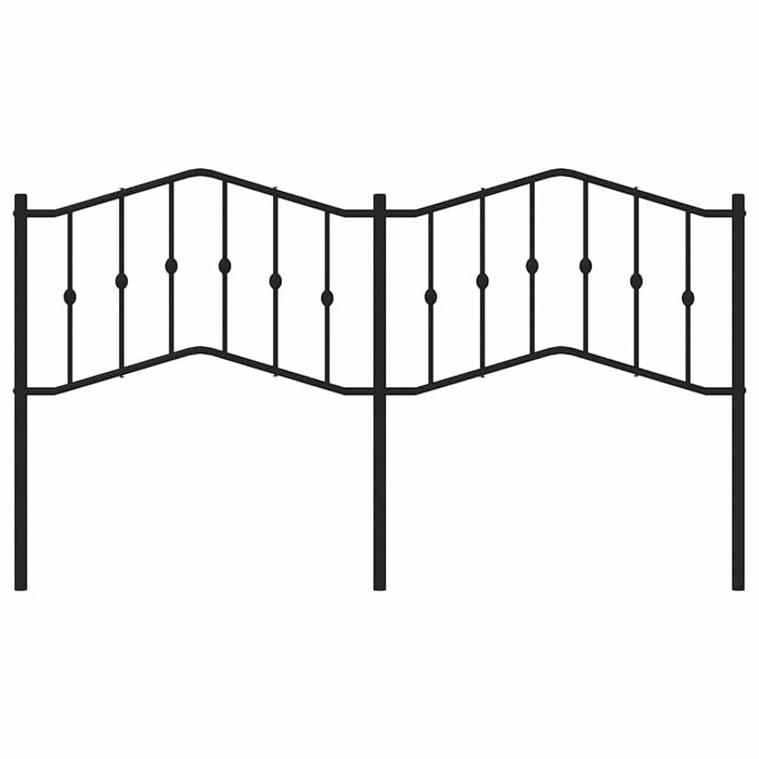 Tăblie de pat de schimb metalică, negru, 180 cm WALTI