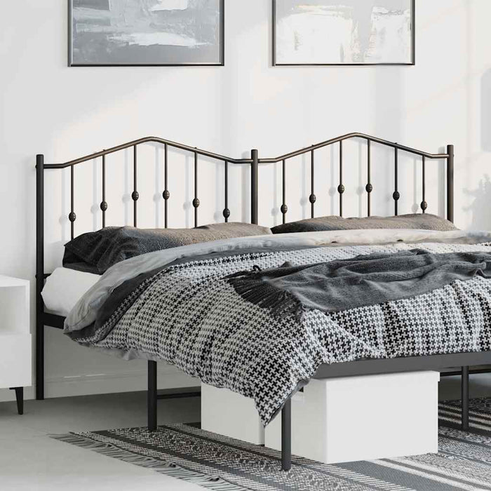 Tăblie de pat de schimb metalică, negru, 180 cm WALTI