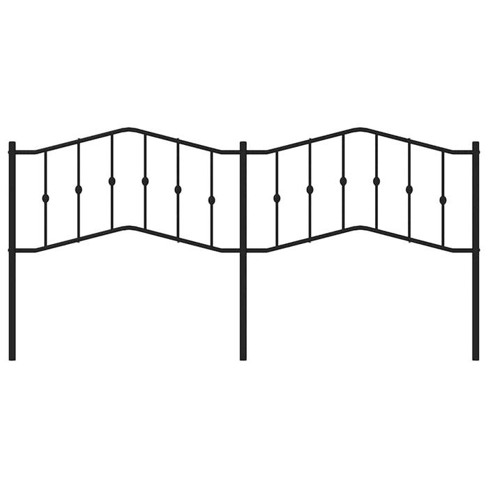 Tăblie de pat de schimb metalică, negru, 193 cm WALTI