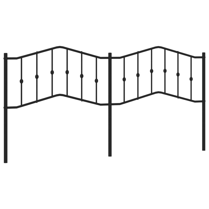 Tăblie de pat de schimb metalică, negru, 200 cm WALTI