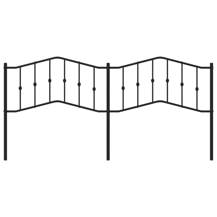 Tăblie de pat de schimb metalică, negru, 200 cm WALTI