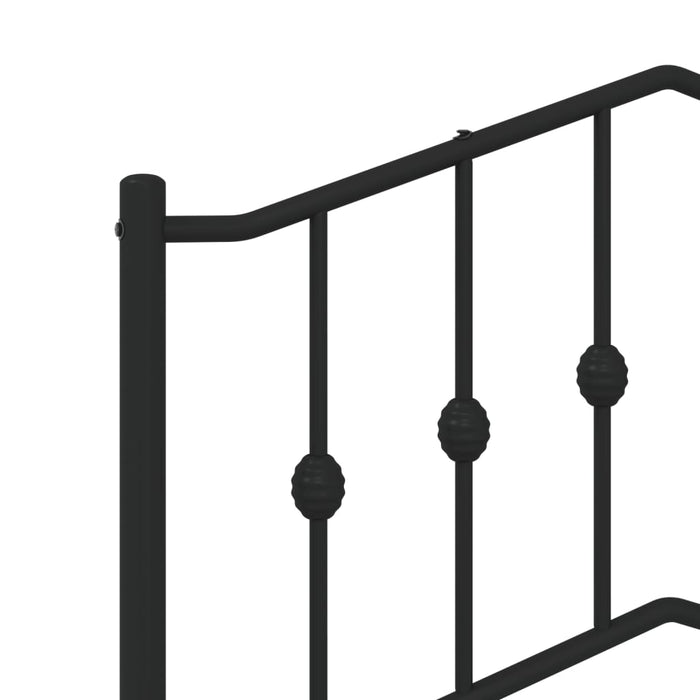 Tăblie de pat de schimb metalică, negru, 200 cm WALTI