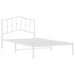 Cadru de pat din metal cu tăblie, alb, 107x203 cm - WALTI WALTI
