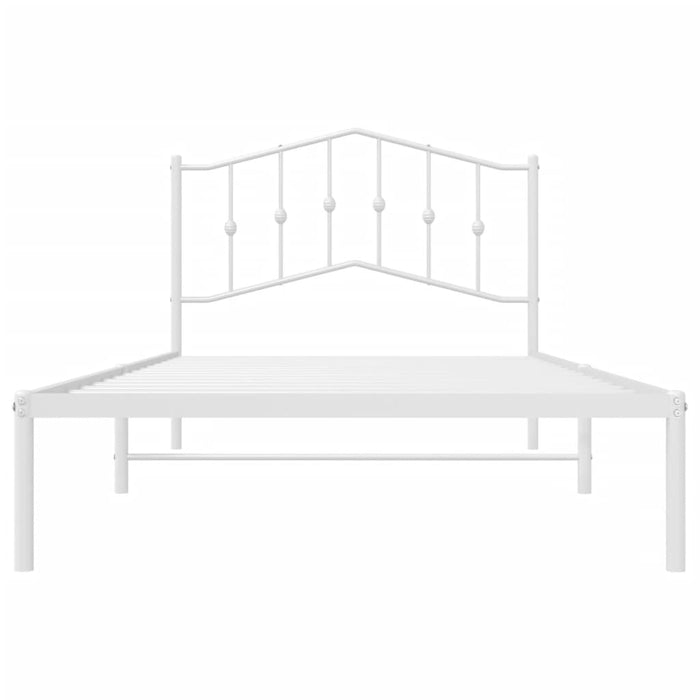 Cadru de pat din metal cu tăblie, alb, 107x203 cm - WALTI WALTI