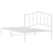 Cadru de pat din metal cu tăblie, alb, 107x203 cm - WALTI WALTI