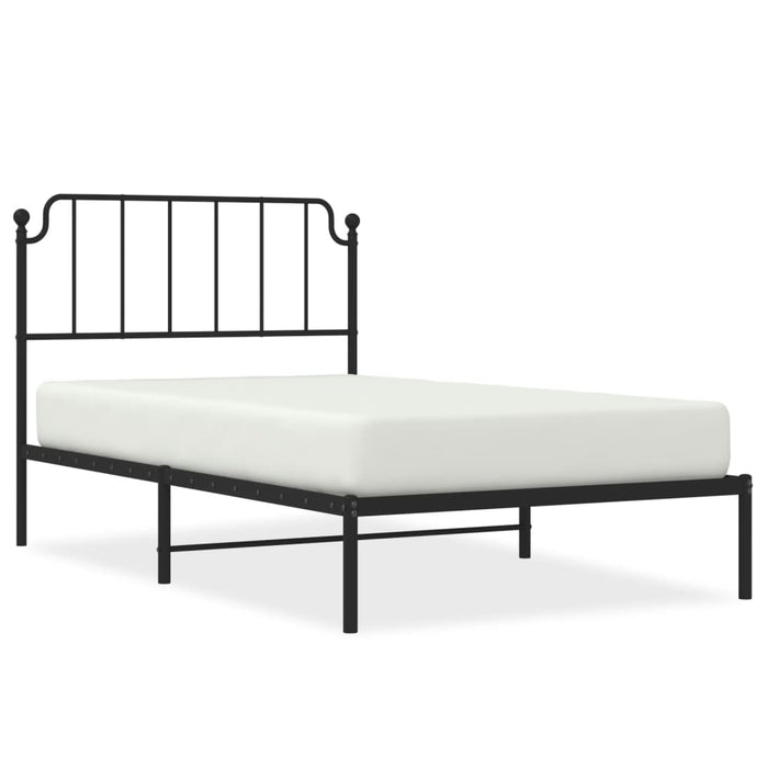 Cadru de pat din metal cu tăblie, negru, 107x203 cm - WALTI WALTI