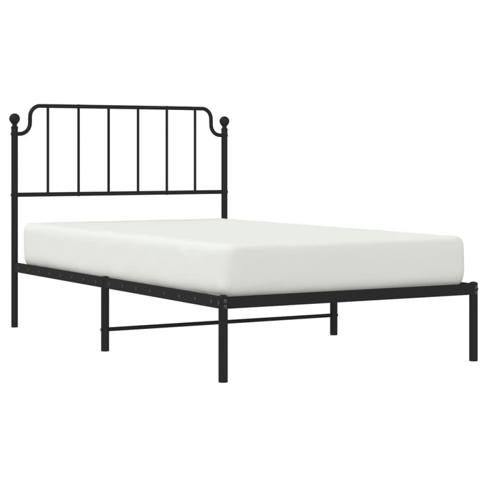 Cadru de pat din metal cu tăblie, negru, 107x203 cm - WALTI WALTI