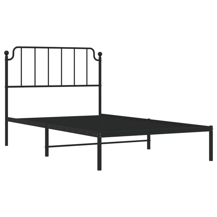 Cadru de pat din metal cu tăblie, negru, 107x203 cm - WALTI WALTI