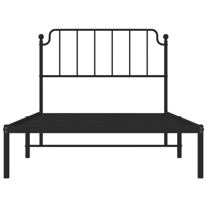 Cadru de pat din metal cu tăblie, negru, 107x203 cm - WALTI WALTI