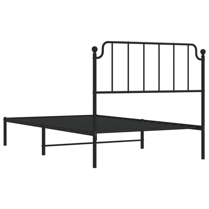 Cadru de pat din metal cu tăblie, negru, 107x203 cm - WALTI WALTI