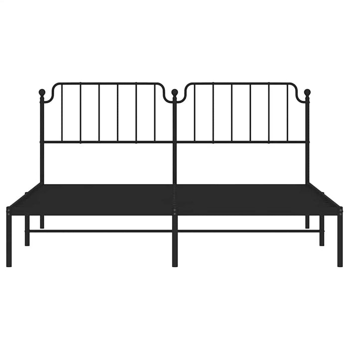 Cadru de pat metalic cu tăblie, negru, 183x213 cm - WALTI WALTI