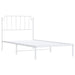 Cadru de pat din metal cu tăblie, alb, 100x200 cm - WALTI WALTI