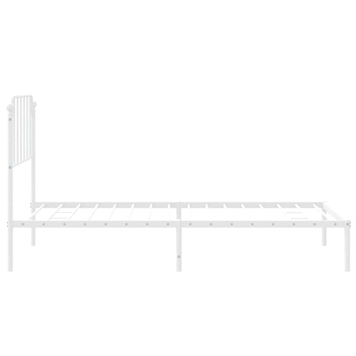 Cadru de pat din metal cu tăblie, alb, 100x200 cm - WALTI WALTI