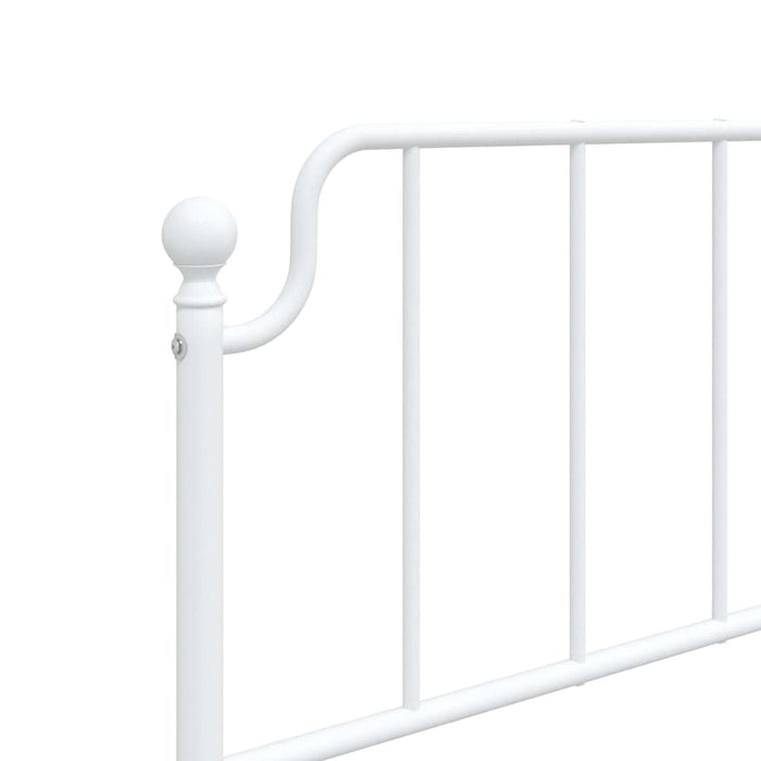 Cadru de pat din metal cu tăblie, alb, 100x200 cm - WALTI WALTI