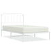 Cadru de pat din metal cu tăblie, alb, 107x203 cm - WALTI WALTI