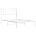 Cadru de pat din metal cu tăblie, alb, 107x203 cm - WALTI WALTI
