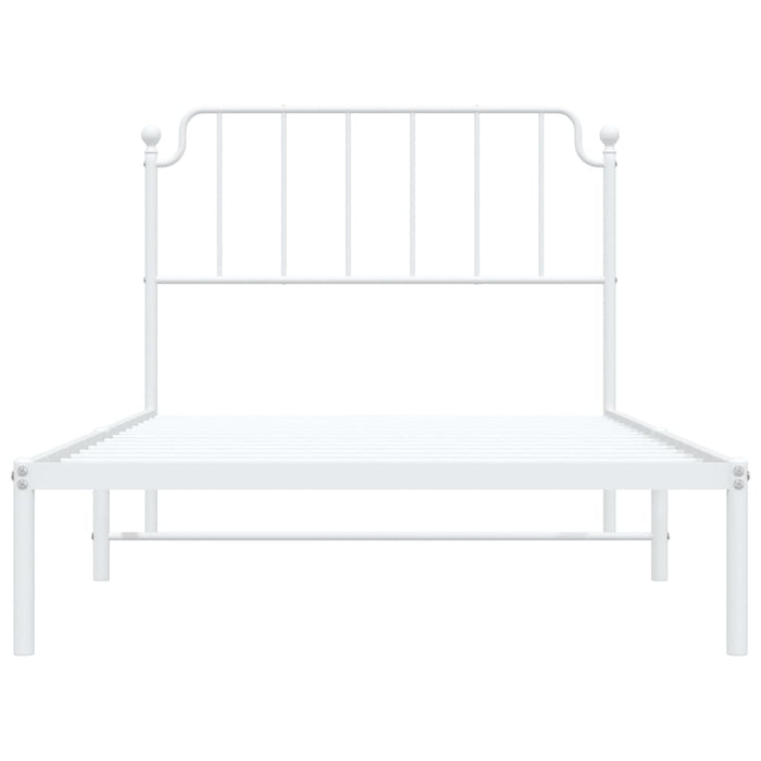 Cadru de pat din metal cu tăblie, alb, 107x203 cm - WALTI WALTI