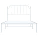 Cadru de pat din metal cu tăblie, alb, 107x203 cm - WALTI WALTI