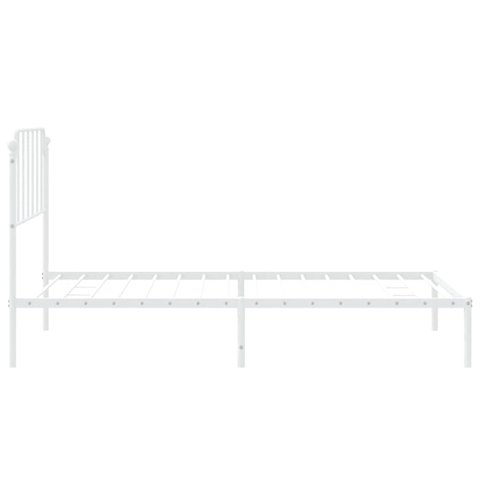 Cadru de pat din metal cu tăblie, alb, 107x203 cm - WALTI WALTI