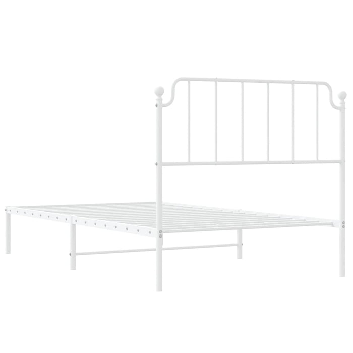 Cadru de pat din metal cu tăblie, alb, 107x203 cm - WALTI WALTI