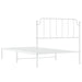 Cadru de pat din metal cu tăblie, alb, 107x203 cm - WALTI WALTI