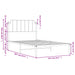 Cadru de pat din metal cu tăblie, alb, 107x203 cm - WALTI WALTI
