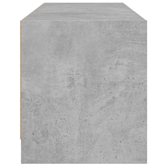 Comodă TV cu uși din sticlă, gri beton, 102x37x42 cm - WALTI WALTI