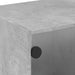 Comodă TV cu uși din sticlă, gri beton, 102x37x42 cm - WALTI WALTI