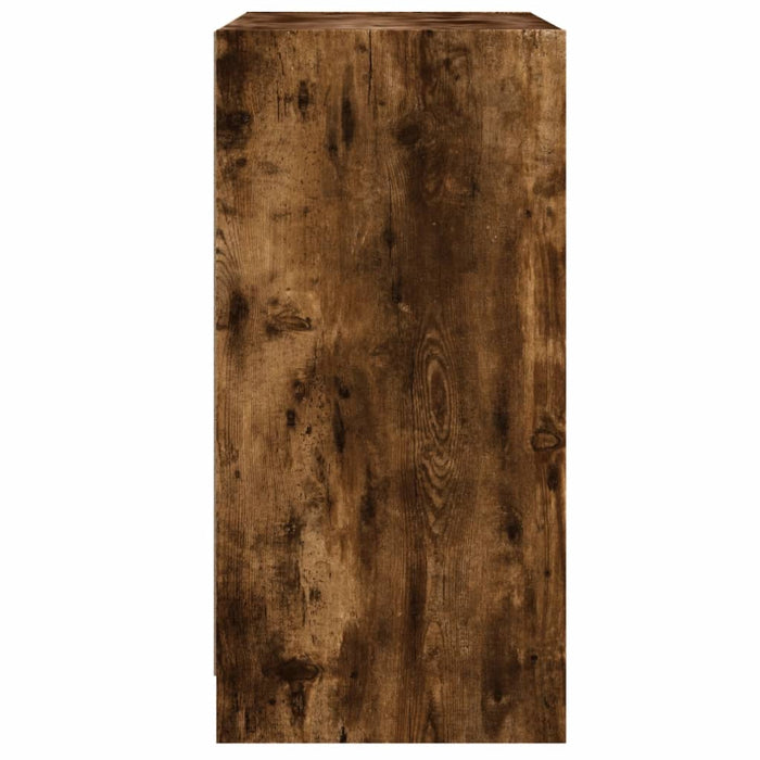 Dulap lateral cu uși din sticlă, stejar fumuriu, 68x37x75,5 cm - WALTI WALTI