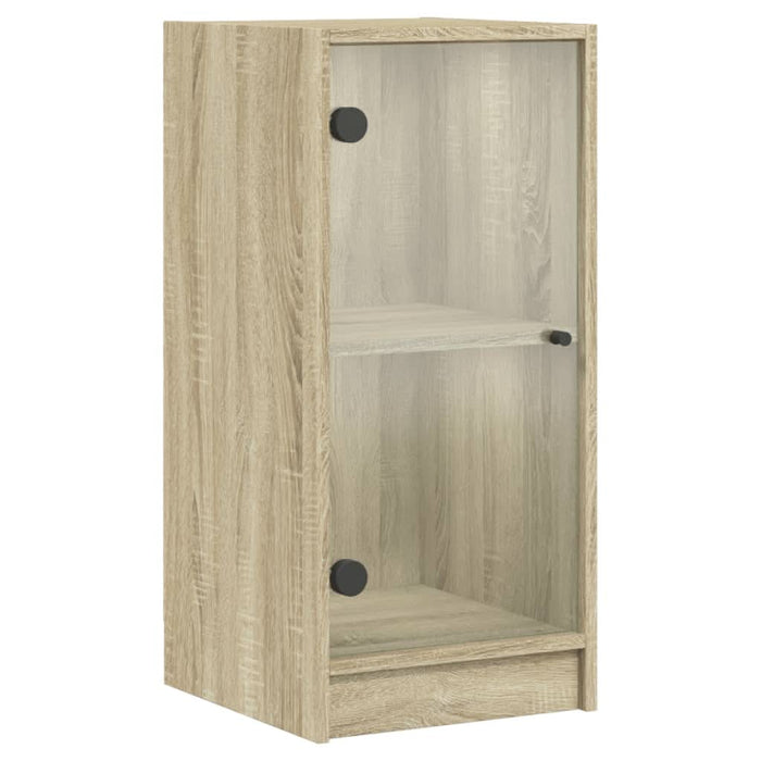 Dulap lateral cu uși din sticlă, stejar sonoma, 35x37x75,5 cm - WALTI WALTI