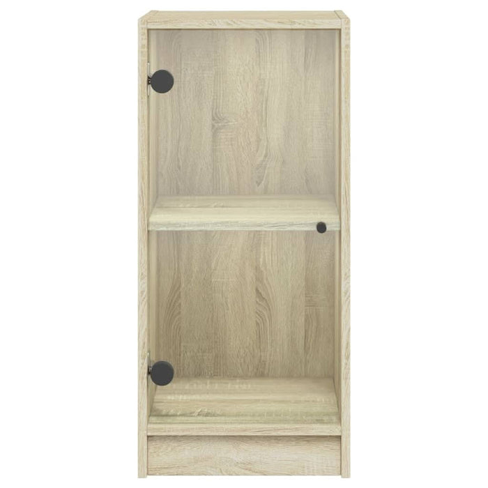 Dulap lateral cu uși din sticlă, stejar sonoma, 35x37x75,5 cm - WALTI WALTI
