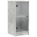 Dulap lateral cu uși din sticlă, gri beton, 35x37x75,5 cm - WALTI WALTI