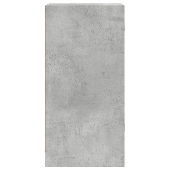 Dulap lateral cu uși din sticlă, gri beton, 35x37x75,5 cm - WALTI WALTI