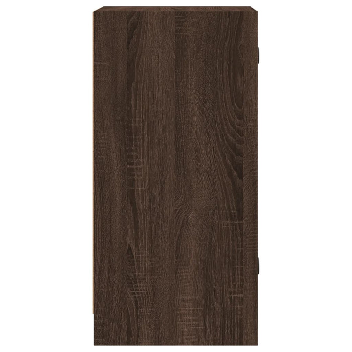 Dulap lateral cu uși din sticlă, stejar maro, 35x37x75,5 cm WALTI