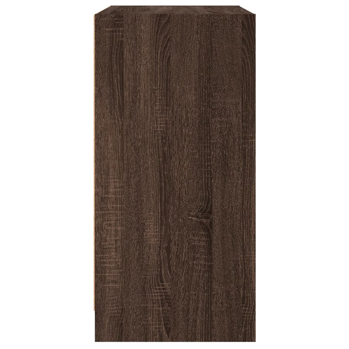 Dulap lateral cu uși din sticlă, stejar maro, 68x37x75,5 cm WALTI