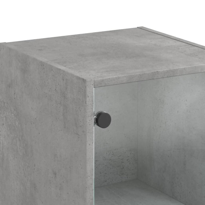 Dulap cu ușă din sticlă, gri beton, 35x37x142 cm - WALTI WALTI