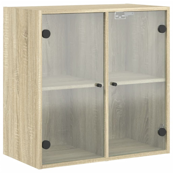 Dulap de perete cu uși din sticlă, stejar sonoma, 68x37x68,5 cm - WALTI WALTI