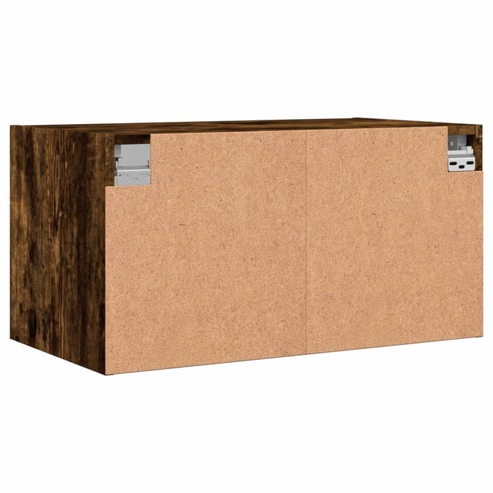 Dulapuri perete cu uși din sticlă, stejar fumuriu, 68,5x37x35cm - WALTI WALTI