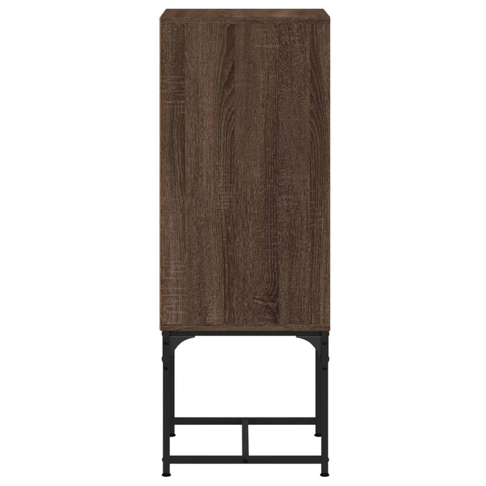 Dulap lateral cu uşă din sticlă, stejar maro, 35x37x100 cm WALTI