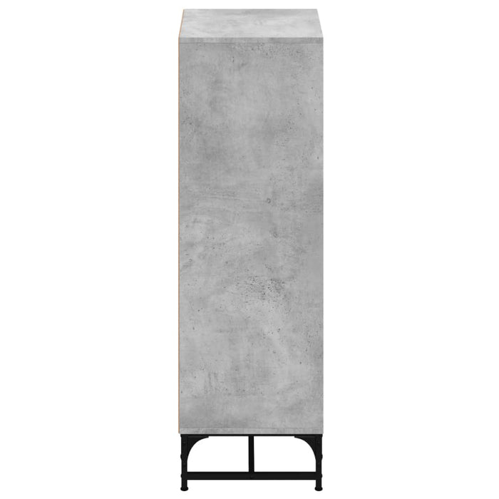 Dulap cu uși din sticlă, gri beton, 35x37x120 cm WALTI