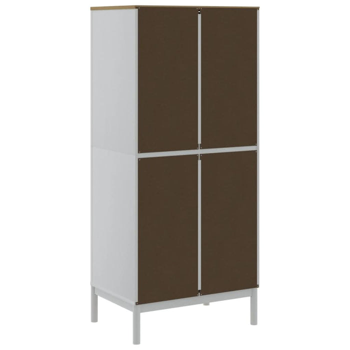 Șifonier "FLORO", alb, 77x53x171 cm, lemn masiv pin - WALTI WALTI