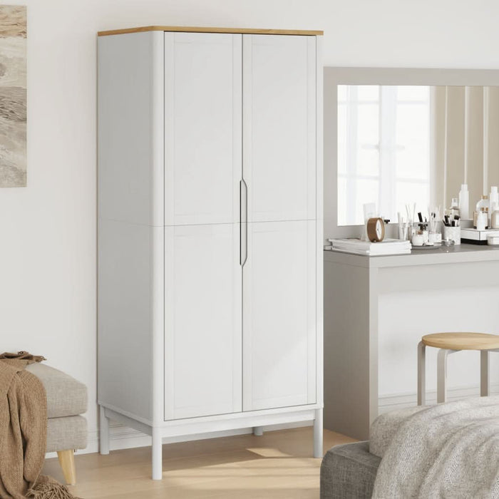 Șifonier "FLORO", alb, 77x53x171 cm, lemn masiv pin - WALTI WALTI