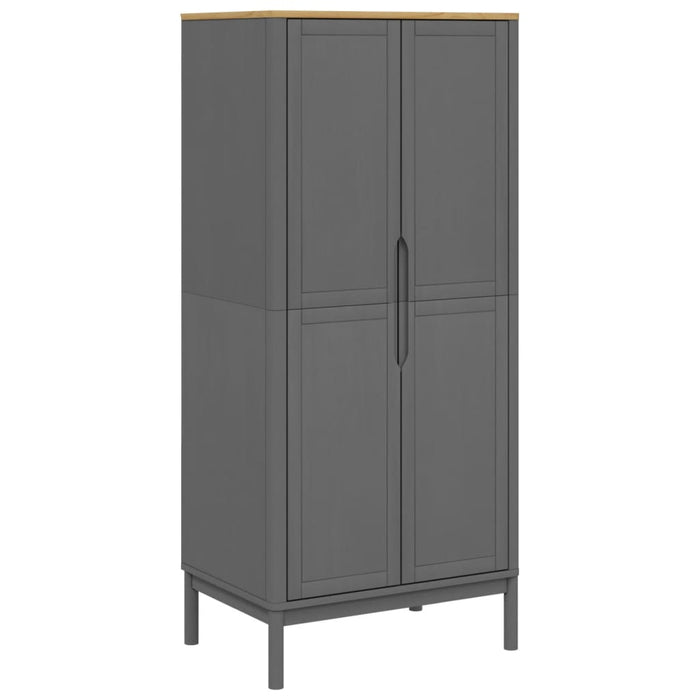Șifonier "FLORO", gri, 77x53x171 cm, lemn masiv pin - WALTI WALTI